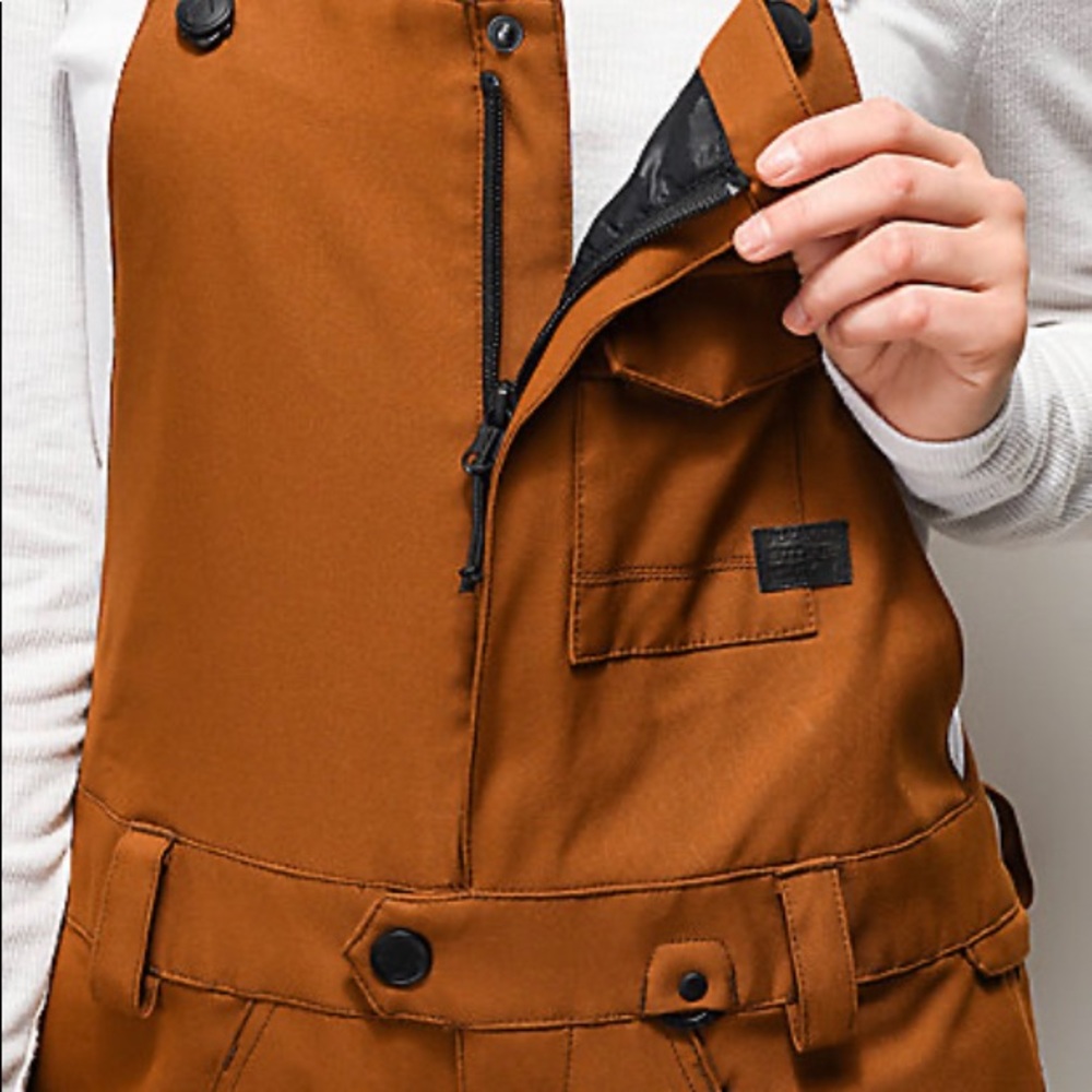 Volcom snowboard bibs overalls copper pants